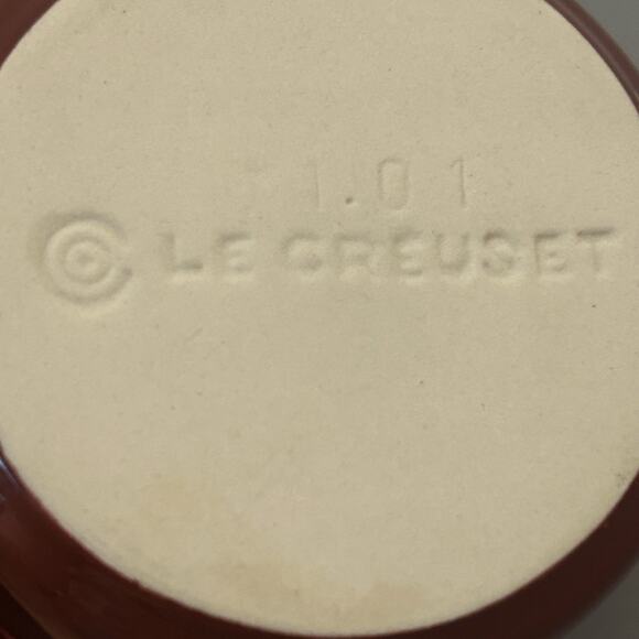 2 LE CREUSET Stoneware Ramekin Custard Condiment Cups Red Ombré Ribbed - Picture 4 of 6